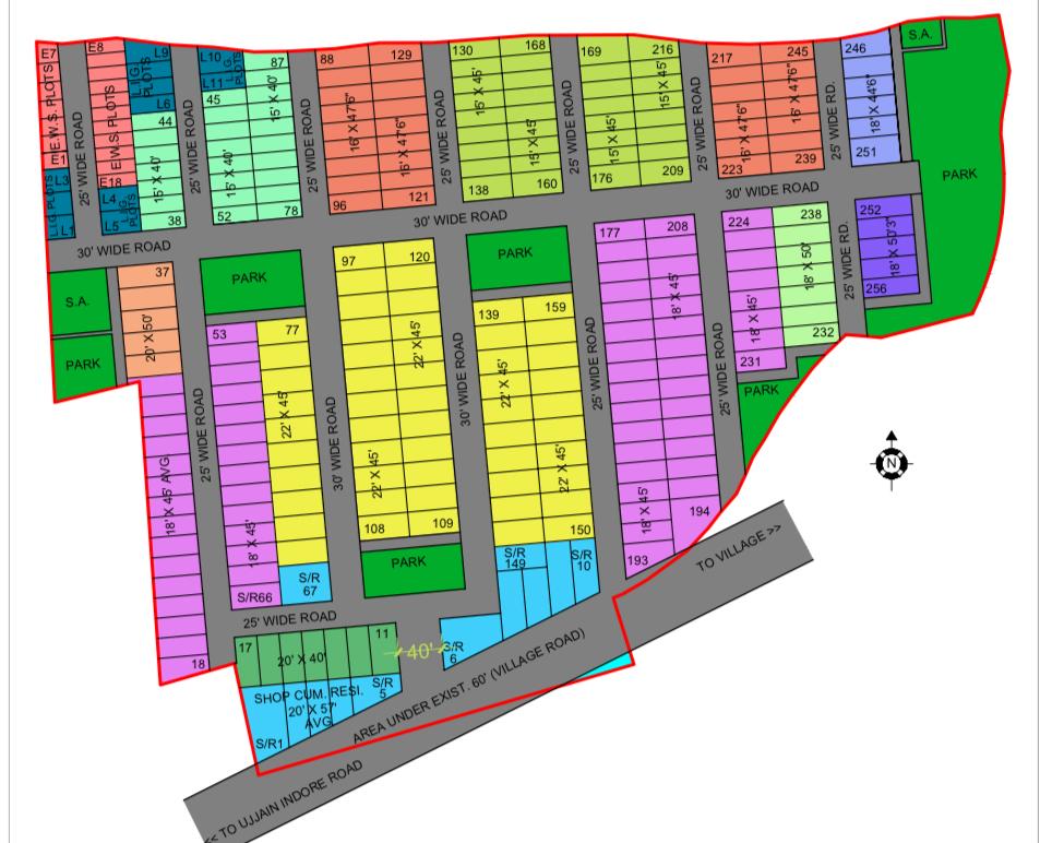Samarth Gold City Corridor Map